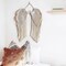 Macrame Wall Hanging Tapestry, Macrame Woven Boho Angel Wings Tapestry with Long Tassels, Bohemian Cotton Handmade Home Decor for Wedding, Office, Living Room, Bedroom